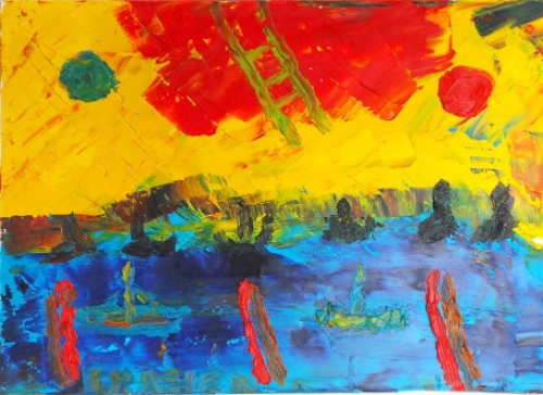 Abstract kunstwerk van Gratien Dendooven  kopen