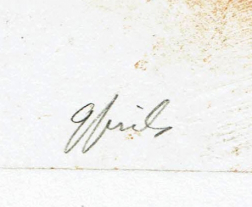 Gustaaf Prils  met een abstract werk