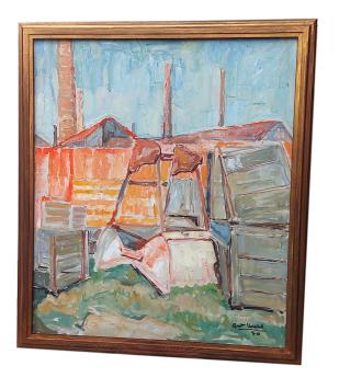 Kraangrijper aan de steenovens 1970