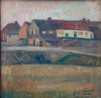 Gust Verelst met een boerderij landschap