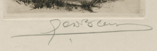 Gustaaf De Bruyne met een fijne gravure