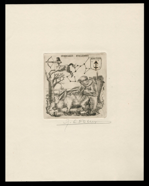 Gravure van de Belgische kunstenaar Gustaaf De Bruyne kopen