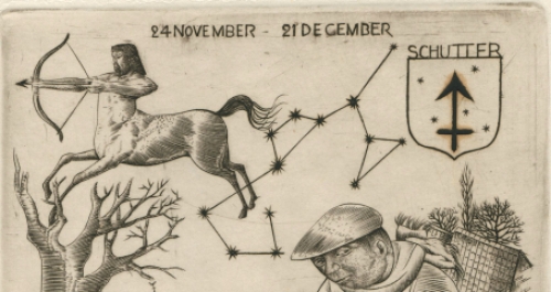 Gravure van de Mechelse kunstenaar Gustaaf De Bruyne