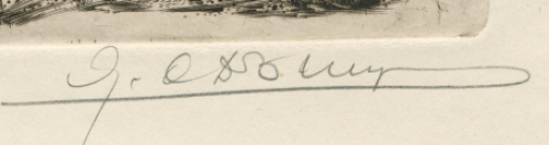 Gustaaf De Bruyne met een fijne gravure