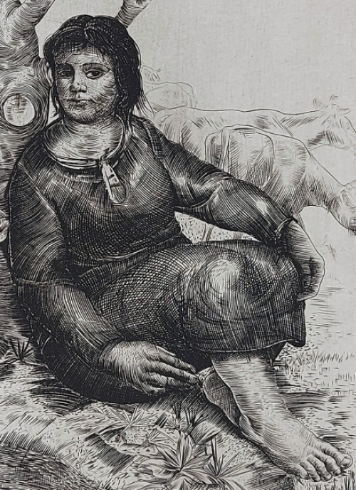 Gravure van de Mechelse kunstenaar Gustaaf De Bruyne
