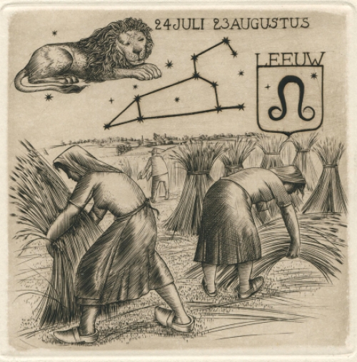 Gravure  van Gustaaf De Bruyne uit de dierenriem