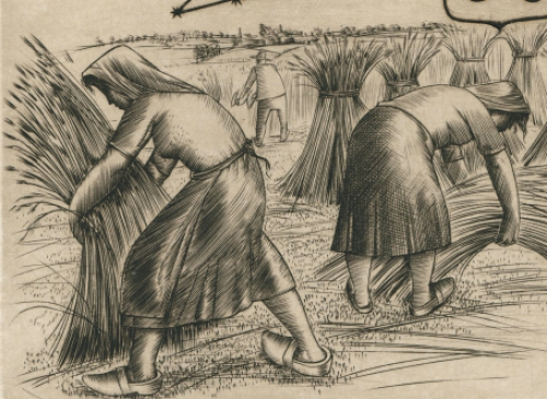 Gravure van de Mechelse kunstenaar Gustaaf De Bruyne