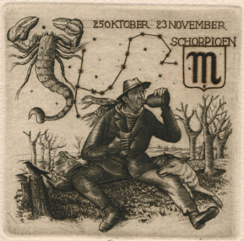 Gravure  van Gustaaf De Bruyne uit de dierenriem