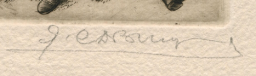 Gustaaf De Bruyne met een fijne gravure