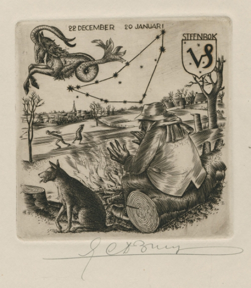Gravure van de Belgische kunstenaar Gustaaf De Bruyne kopen