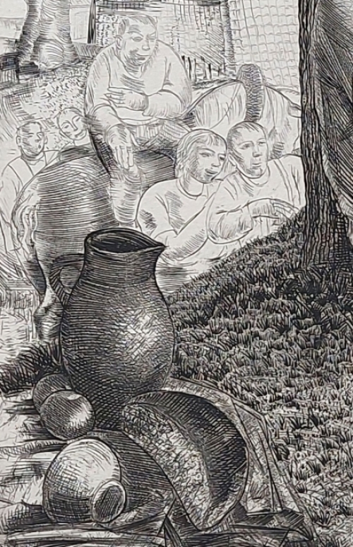 Gustaaf De Bruyne met een gravure