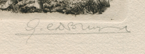 Gustaaf De Bruyne met een fijne gravure