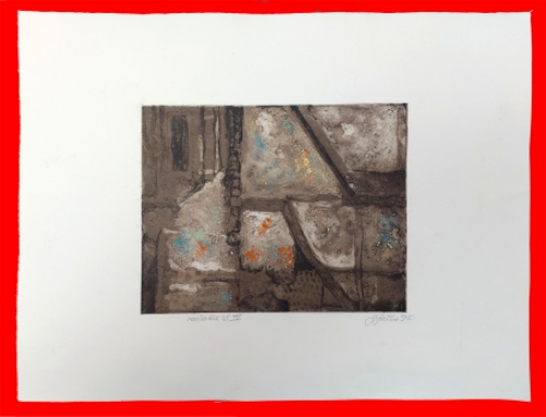 Grafisch werk uit 1995 van de Gentse kunstenaar Gustaaf Prils