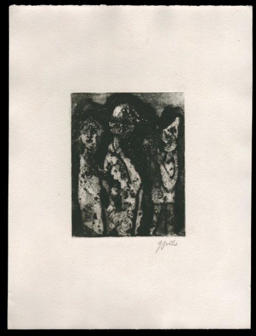 Ets van de Gentse kunstenaar Gustaaf Prils