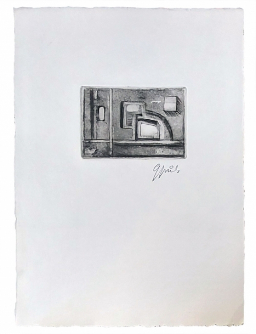 Ets van de Gentse kunstenaar Gustaaf Prils