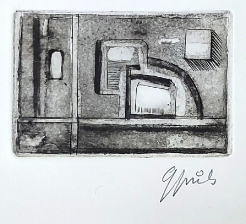 Gustaaf Prils  met een etsje