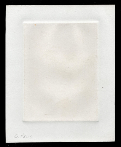 De Gentse kunstenaar Gustaaf Prils met een grafisch kunstwerk