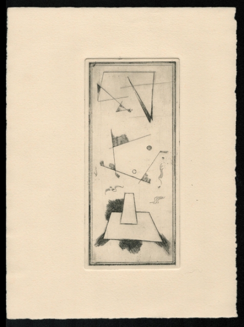 Ets van de Gentse kunstenaar Gustaaf Prils