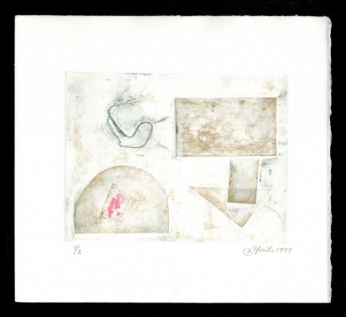 Grafisch werk van 1999 van de Gentse kunstenaar Gustaaf Prils