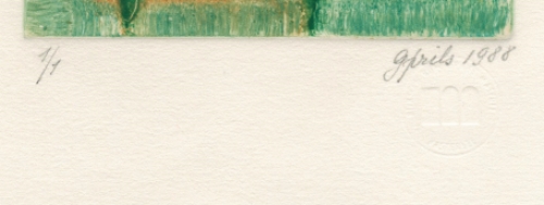 Werkje op paper van de Gentse kunstenaar Gustaaf Prils