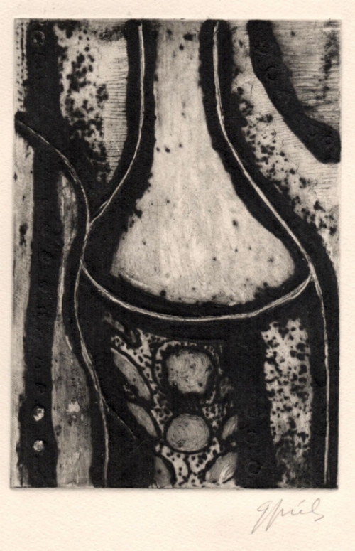 Grafisch werkje van de Gentse kunstenaar Gustaaf Prils