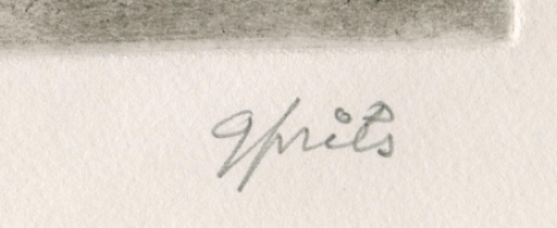 Ets, kunstwerkje van G. Prils