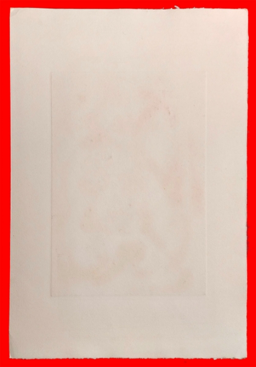 Litho eigenhandig gedrukt gehoogd