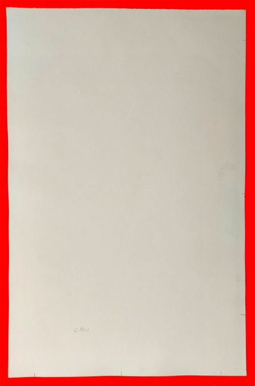 Gustaaf Prils  met een abstracte grafisch werk