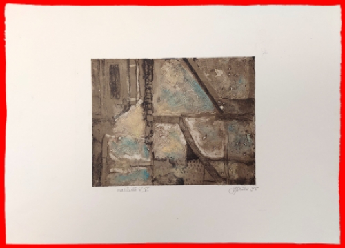 Grafisch werk uit 1995 van de Gentse kunstenaar Gustaaf Prils