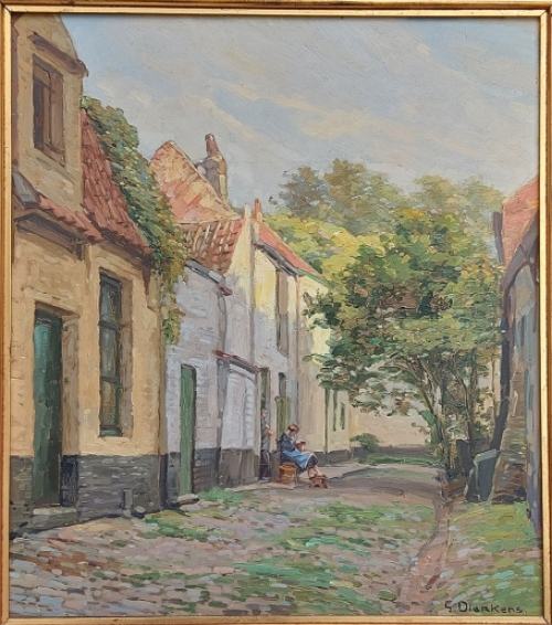 Schilderijtje van Gustave Dierkens kopen