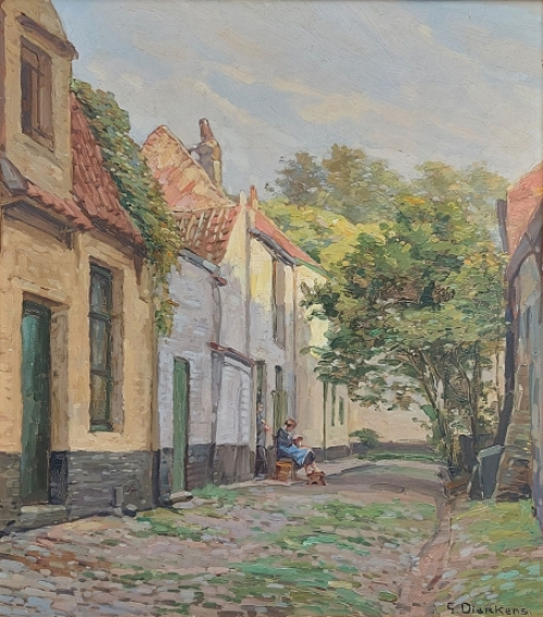 Kunstwerkje van de Belgische schilder Gustave Dierkens