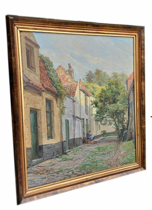 Olieverschilderij van de Gentse kunstenaar Gustave Dierkens kopen
