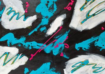 Groot modern schilderij van Glenn Vandesande