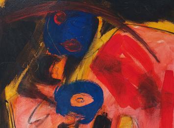 Groot modern schilderij van Glenn Vandesande