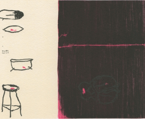 Evelien Gysen met een litho voor Payoke