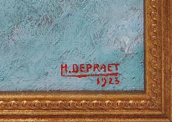 Olieverfschilderij van de Belgische kunstschilder Hector Depraet