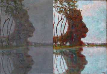 Bomen aan het water 1923