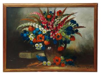 Groot stilleven van Belgische schilder Henri Joseph Pauwels op doek