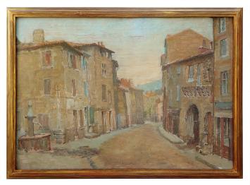 Groot schilderij van de Belgische kunstenaar Hippolyte Prat kopen