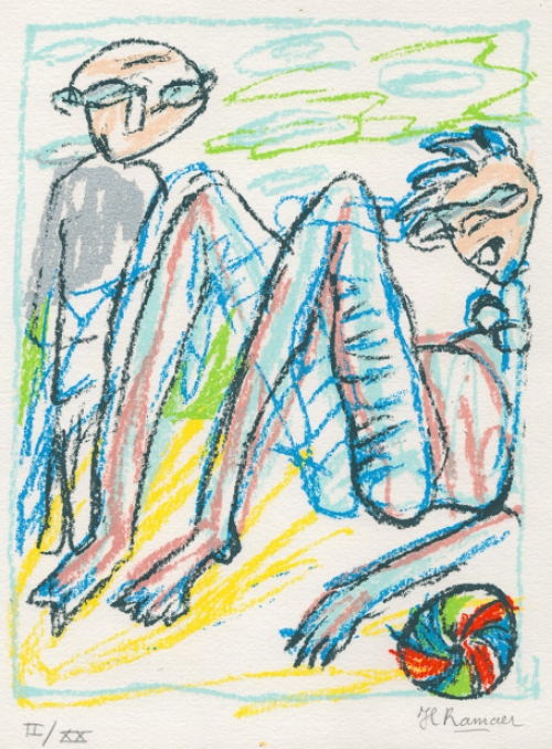 Silkscreen van de Nederlandse kunstenares Hanny (Hannie) Ramaer