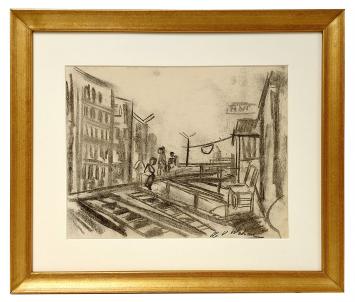 Tekening van de Belgische tekenaar Henri Victor Wolvens