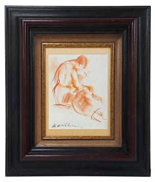 Tekening van de Belgische kunstenaar Henri Victor Wolvens