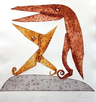 Kunstwerkje van de Belgische kunstenaar Reinhoud D'Haese