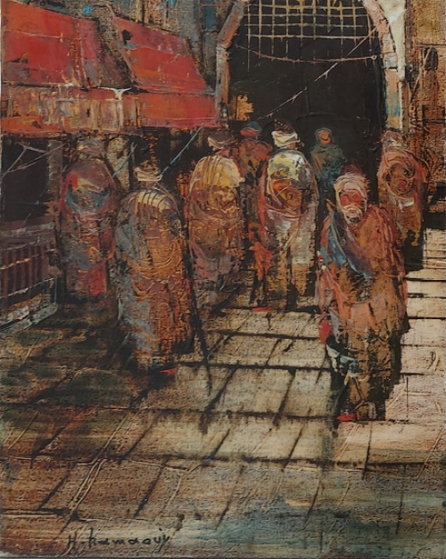 Schilderij door de Libanese  kunstschilder  Haidar Hamaoui