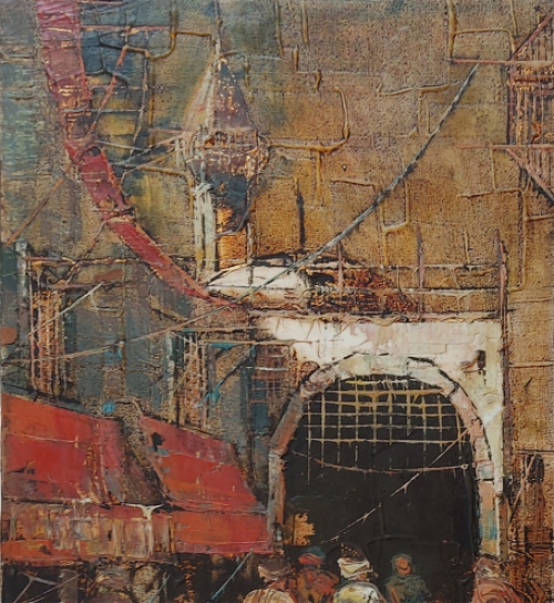 Haidar Hamaoui  met een olie op doen