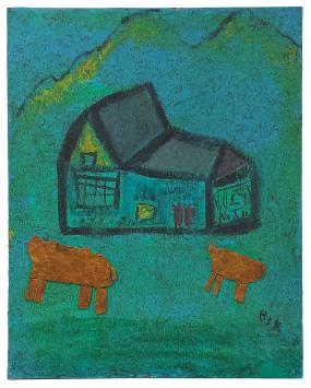 Schilderij van Zwitserse kunstenaar Hans Krüsi