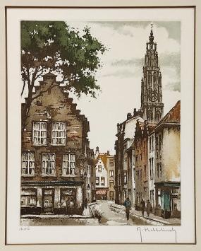 Ets van de Belgische kunstenaar Roger Hebbelinck