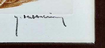 Litho, naakt mediterende dame  3/350