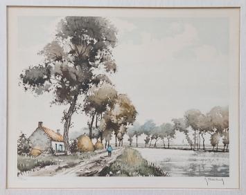 Ets van de Belgische graficus Roger Hebbelinck