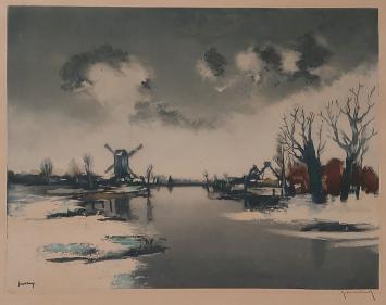 Litho van R. Hebbelinck naar Valerius De Saedeleer